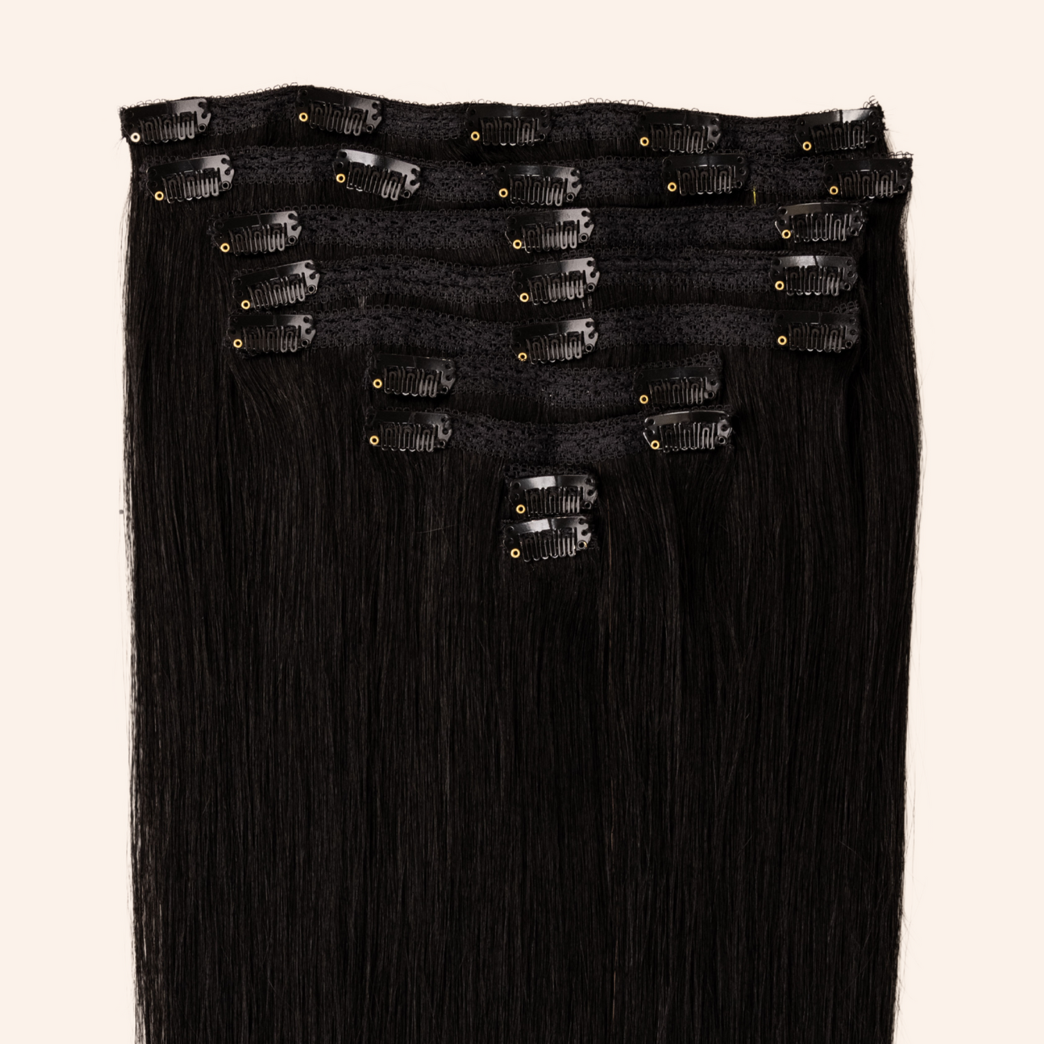 Love The Style Classic Lace Clip In Human Remy Hair Extensions 9 Piece Set Shade 1 Jet Black