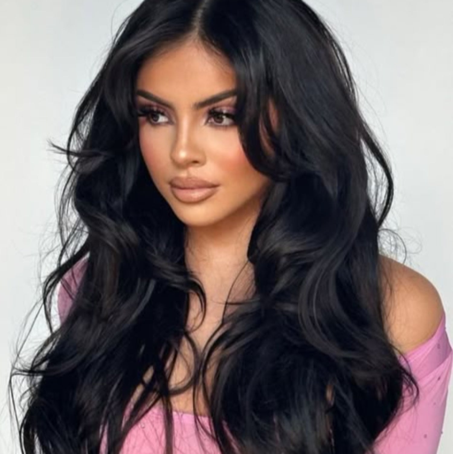 Love_The_Style_Human_Remy_Classic_Lace_Clip_In_Hair_Extension_Shade_1b_Natural_Black