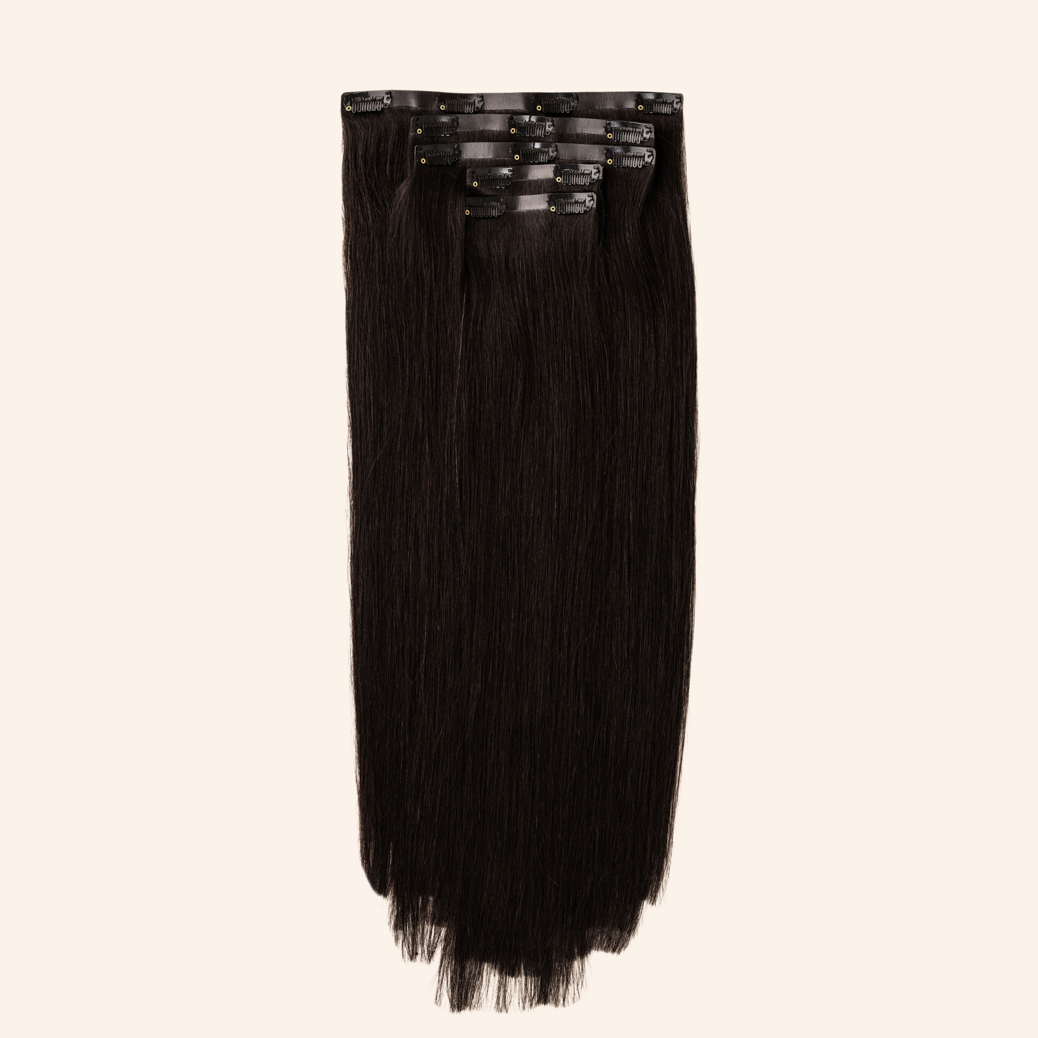 Love The Style Seamless Clip In Human Remy Hair Extensions 9 Piece Shade 1 Jet Black