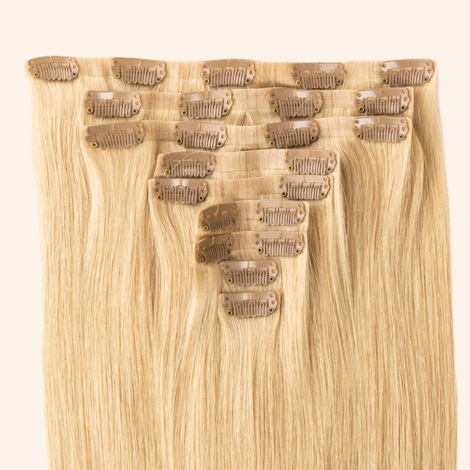 Love_The_Style_Seamless_Clip_In_Human_Remy_Hair_Extensions_9_Piece_Shade_23_Champagne_Blonde
