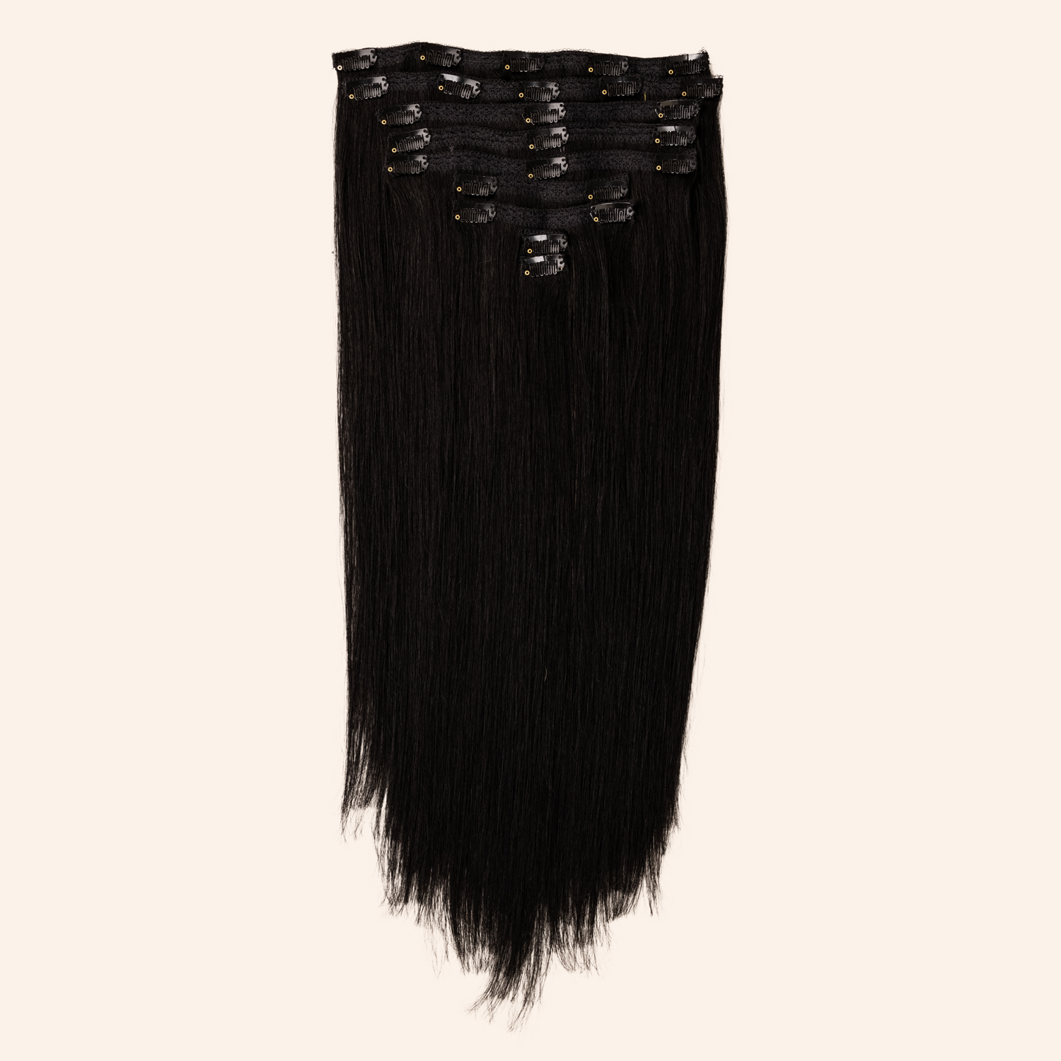 Love The Style Classic Lace Clip In Human Remy Hair Extensions 9 Piece Set Shade 1 Jet Black 